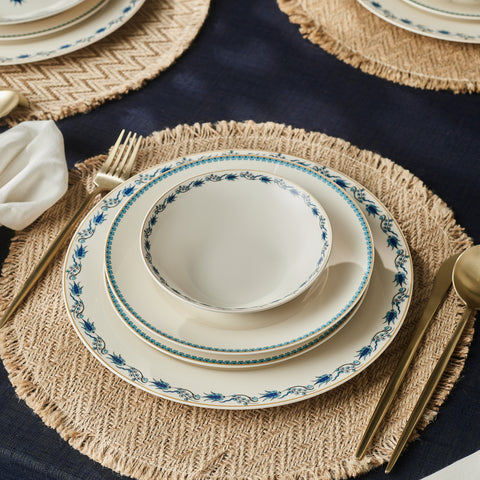 Karaca Forever Bone China Iznik 24-teiliges Tafelservice für 6 Personen, Mehrfarbig