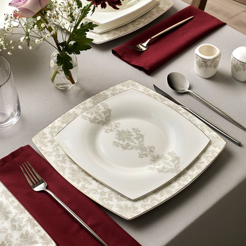 Karaca Fine Pearl Paris 58-Piece Dinner Set for 12 People