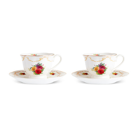 Karaca Antique 4-teiliges Teetassen-Set für 2 Personen, 200ML