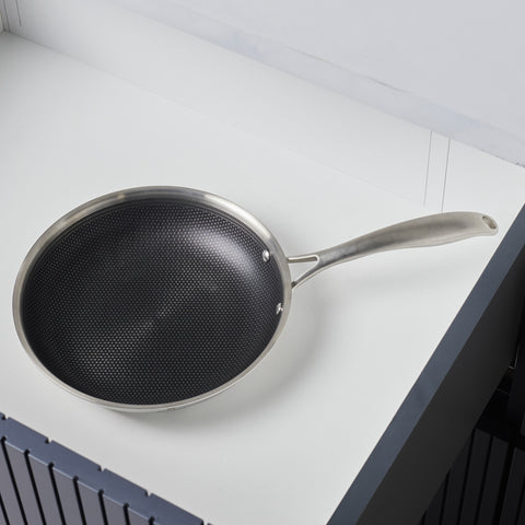 Karaca 5Ply PowerSteel 316+ Edelstahl-Induktionspfanne, 24 cm, Silber