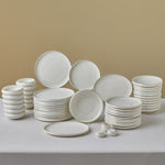 Karaca Stream Bone Aris 53-Piece Dinnerware Set for 12 People, Gold