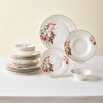 Karaca Bone China Rosie 24-teiliges Tafelservice für 6 Personen, Mehrfarbig