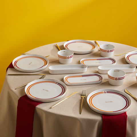 Karaca x Galatasaray Licensed Forever Bone – 14-Piece Breakfast Set for 6 People