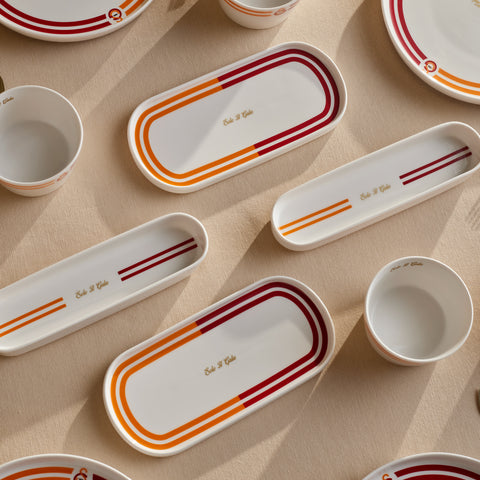 Karaca x Galatasaray Licensed Forever Bone – 14-Piece Breakfast Set for 6 People