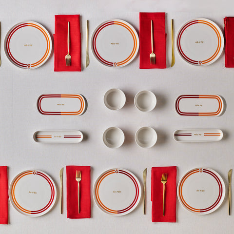 Karaca x Galatasaray Licensed Forever Bone – 14-Piece Breakfast Set for 6 People