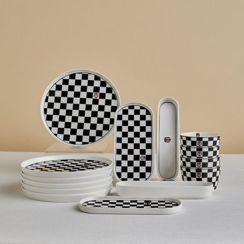Karaca x Beşiktaş Licensed Forever Bone – 14-Piece Breakfast Set for 6 People
