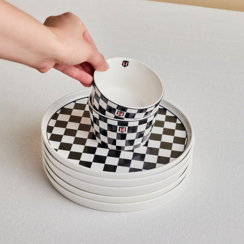 Karaca x Beşiktaş Licensed Forever Bone – 14-Piece Breakfast Set for 6 People