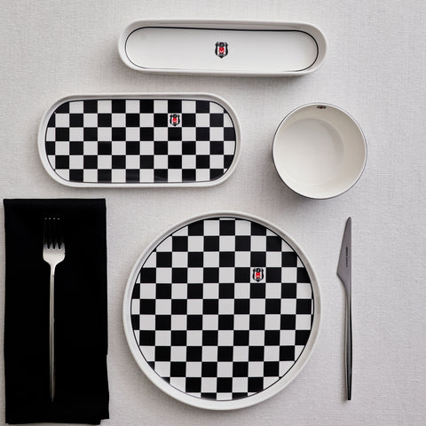 Karaca x Beşiktaş Licensed Forever Bone – 14-Piece Breakfast Set for 6 People