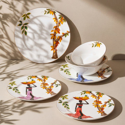 Karaca Elegance Bone Samira – 24-teiliges Tafelservice für 6 Personen