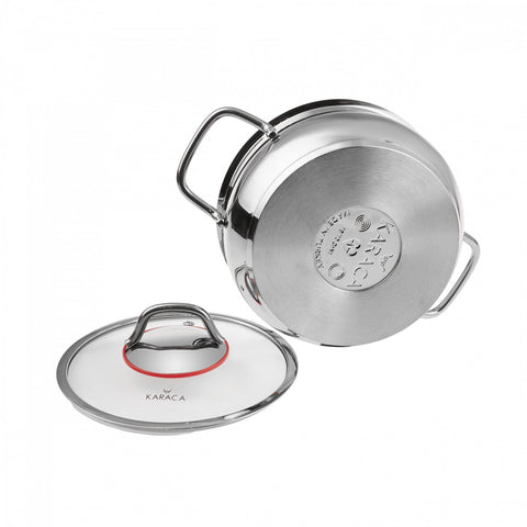 Karaca Emirgan Kochtopf- Set Edelstahl, 6- teilig, Midi Set