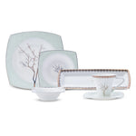 Karaca Fine Pearl Banyan for 6 Person Breakfast and Serveware Set, 26 Piece