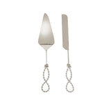 Karaca Leaf Serving Knife and Spatula Set Gold