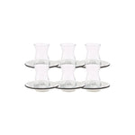 Karaca Face 12-teiliges Türkisches Teeset für 6 Personen, 132 ml, Mehrfarbig