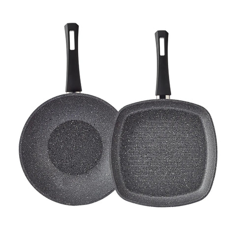 Karaca Biogranit Atlas Wok- und Grillpfannenset