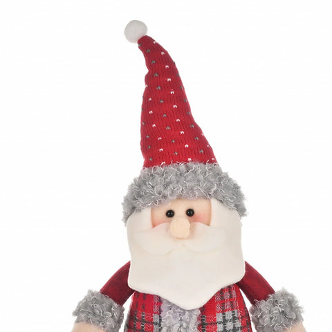 Karaca Home Stehender Weihnachtsmann Plüsch Objekt 44 cm