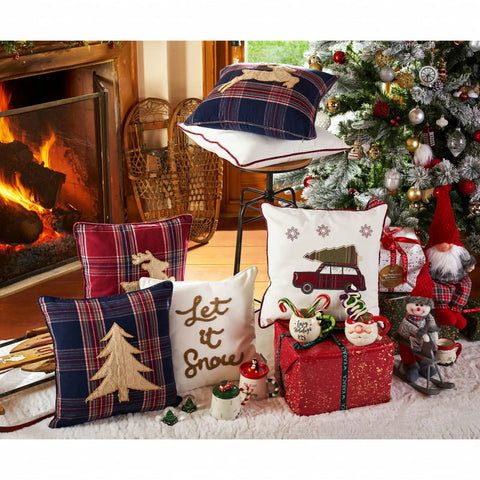 Karaca Home Woodland Weiß Trolley Cozy Cushion 45x45 cm