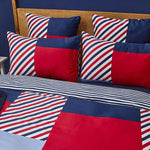 Nautica Home Morris Bettbezug-Set aus 100 % Baumwolle, 155 × 220 cm, Navy Blue Multi