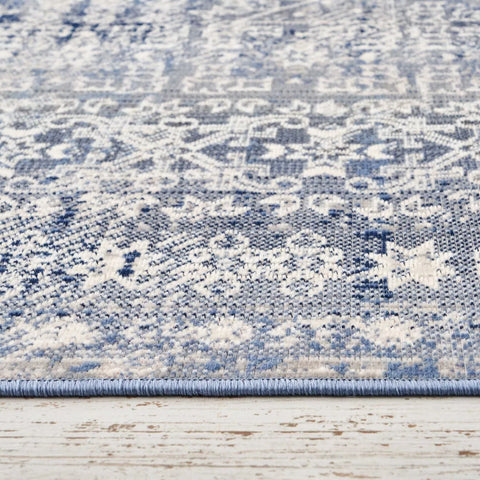 Kaşmir Halı 7/24 Alaca Patchwork Teppich Blau 160 x 230
