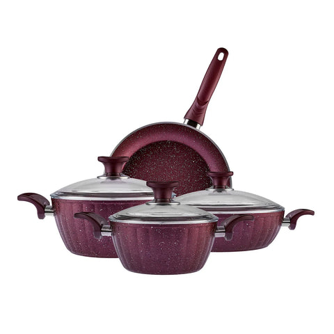 Cookplus Biogranit Dream 7-teiliges Kochgeschirr-Set Violett