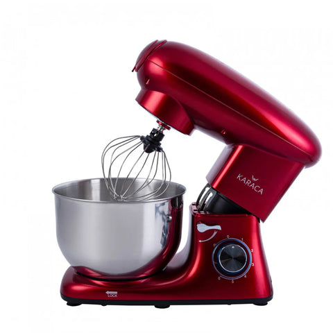Karaca Multichef Küchenmaschine und Standmixer mit  Fleischwolf Standmixer Redgold 1400W