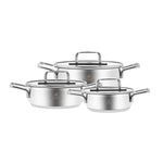 Karaca Arya Stahl Kochtopf Set, 6-Teilig