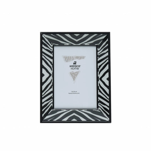 Karaca Home Wild Touch Zebra Bilderrahmen, Schwarz