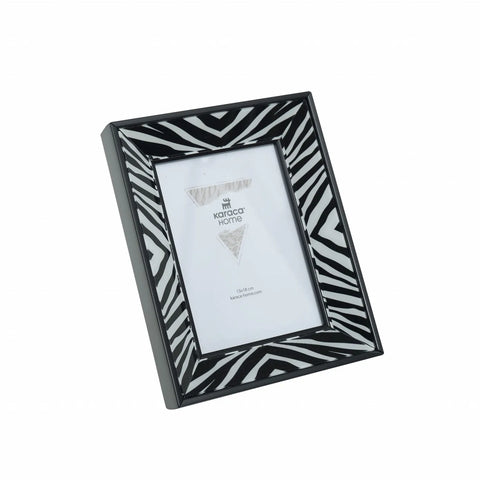 Karaca Home Wild Touch Zebra Bilderrahmen, Schwarz