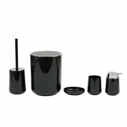 Karaca Home Pretti Badezimmer Set Schwarz 5 Teile