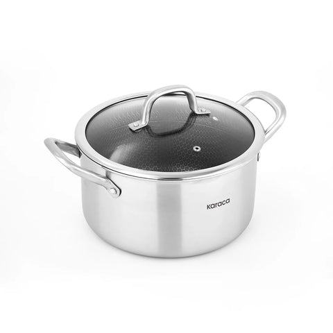 Karaca PowerSteel 316+ Stahl Kochtopfset, 7-teilig