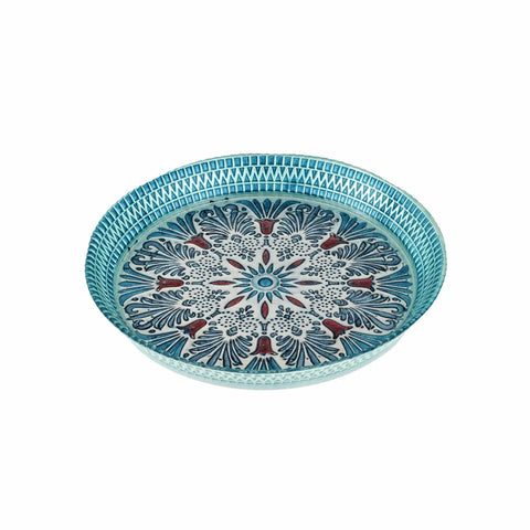 Karaca Home Anatoly Dekoratives Tablett 32 cm Blau