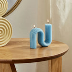 Karaca Home Ringlet Candle Blue