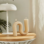 Karaca Home Ringlet Candle, Cream
