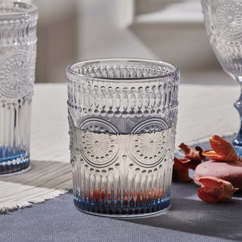 Karaca Sonnenblume Wasserglas, Blau