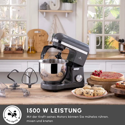Karaca Mastermaid Chef Pro Doppelgriff Standmixer Space Grau, 5L, 1500W