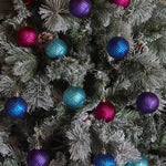 Karaca Home New Year Colorful Christmas Tree Decoration Set, 12 Pieces, 6 cm