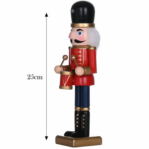 Karaca Home Weihnachten Nussknacker mit Trommeln, 25 cm