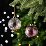 Karaca Home New Year Glitter Christmas Tree Decoration Set, 4 Pieces, 8 cm