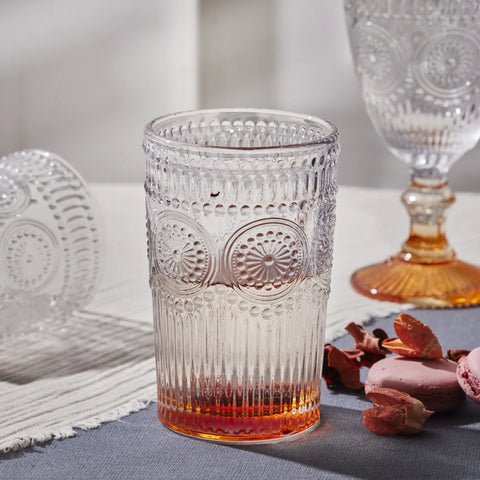 Karaca Sunflower Getränke Glas, Orange
