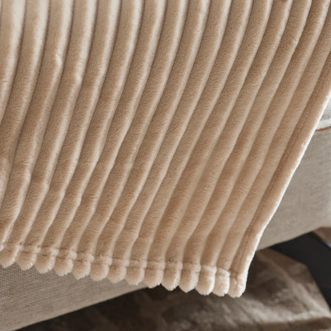 Karaca Ruby Stripe Wellsoft Doppel Decke, Ecru