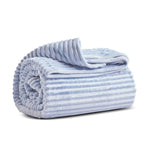 Karaca Ruby Stripe Wellsoft Doppel Decke, Blau
