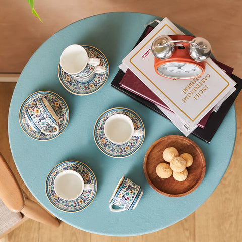 Karaca Beylerbeyi 6 Personen Kaffeetassen Set, 80 ml