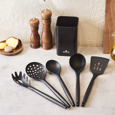 Karaca Misto Service Set mit Ständer, 6 Teilig