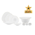 Karaca Red Carpet Collection Fine Pearl Extra Tristan 62 Pieces Dinnerware Set for 12 Persons