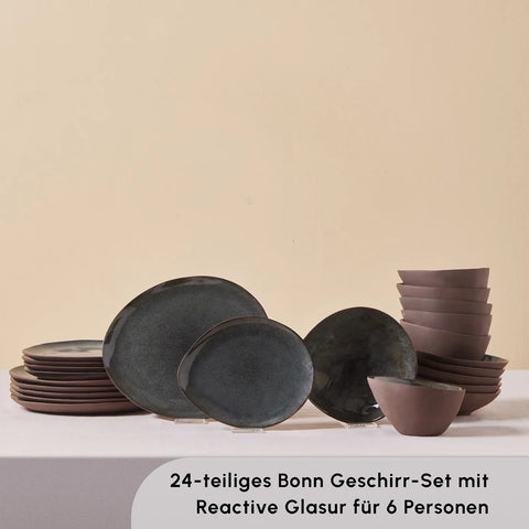 Karaca Bonn Reactive Geschirrset, 6 Personen, 24 teilig