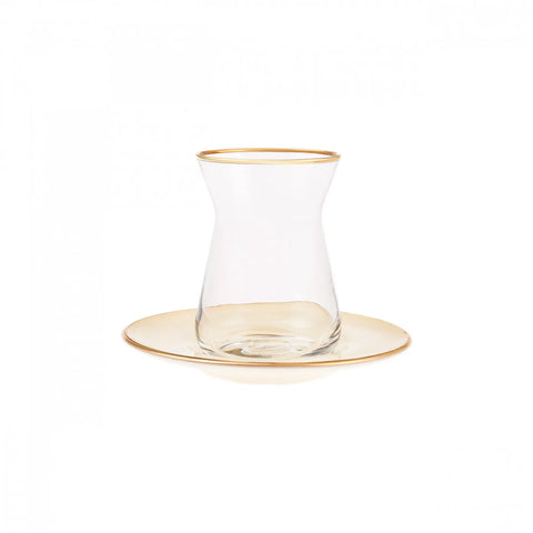 Karaca Retro Beige Teeservice für 6 Personen