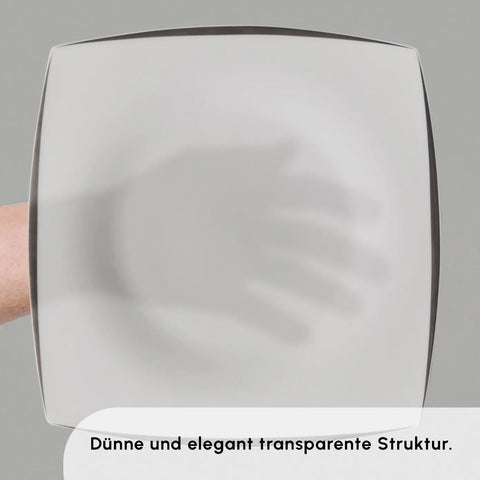 Karaca Fine Pearl New Agate Platin 12 Personen, Quadratisch Geschirrset, 58 Teilig