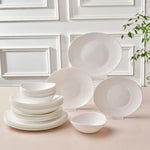 Karaca White Pure Opal Glas Tafelservice 24-teilig für 6 Personen