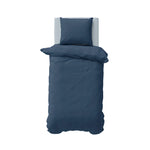 Nautica Solid Tek Kişilik İndigo Nevresim Takımı, 155x220, 80x80