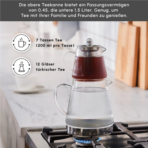 Karaca Keops Glas-Teekanne