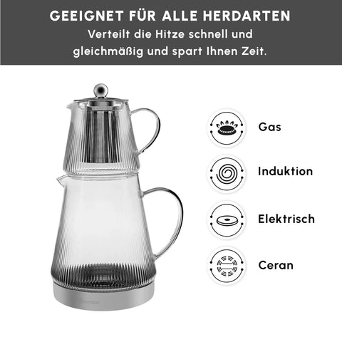 Karaca Keops Glas-Teekanne